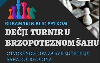 Od 23. oktobra počinje Bubamarin Blic petkom – Dečji turnir u brzopteznom šahu